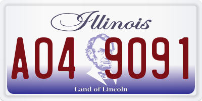 IL license plate A049091