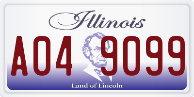 IL license plate A049099