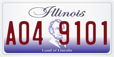 IL license plate A049101