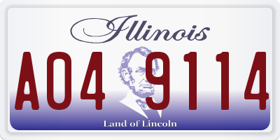 IL license plate A049114