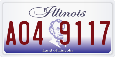 IL license plate A049117