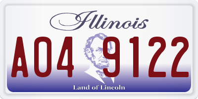 IL license plate A049122