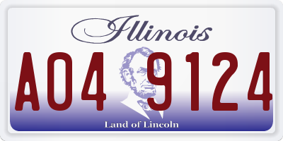 IL license plate A049124