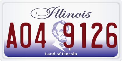 IL license plate A049126