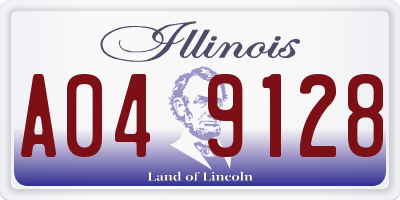 IL license plate A049128