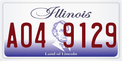 IL license plate A049129