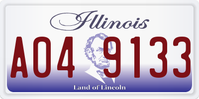 IL license plate A049133