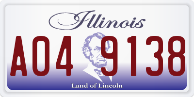 IL license plate A049138
