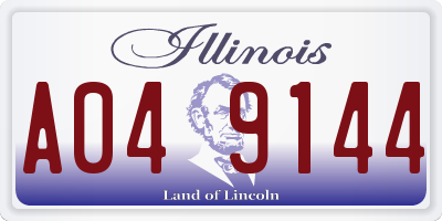 IL license plate A049144
