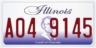 IL license plate A049145