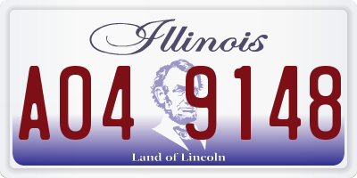 IL license plate A049148