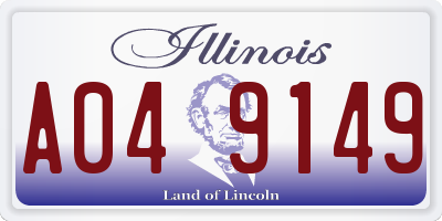 IL license plate A049149