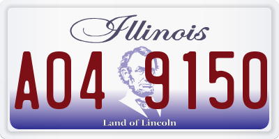 IL license plate A049150