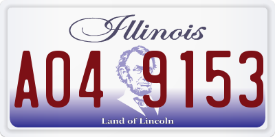 IL license plate A049153