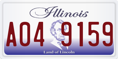 IL license plate A049159