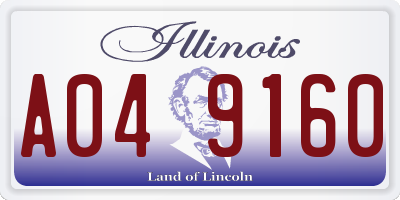 IL license plate A049160