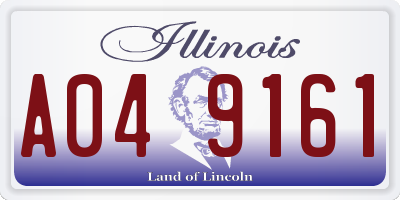 IL license plate A049161