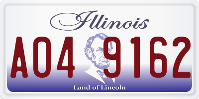 IL license plate A049162