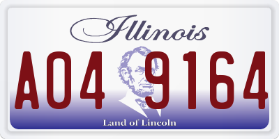 IL license plate A049164