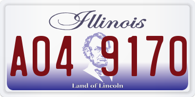 IL license plate A049170