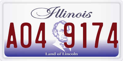 IL license plate A049174