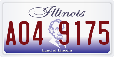 IL license plate A049175