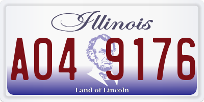 IL license plate A049176