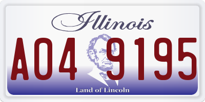 IL license plate A049195