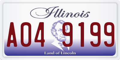 IL license plate A049199