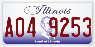 IL license plate A049253
