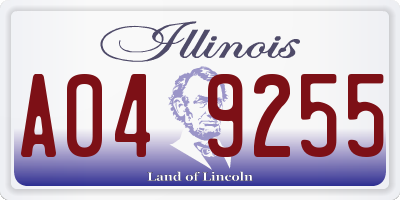 IL license plate A049255