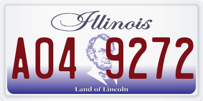 IL license plate A049272