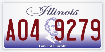 IL license plate A049279