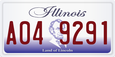 IL license plate A049291