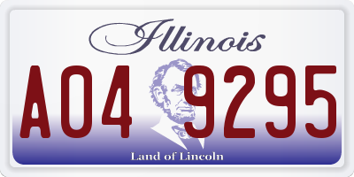 IL license plate A049295