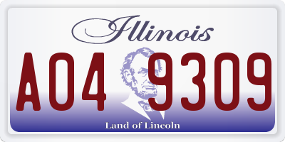 IL license plate A049309