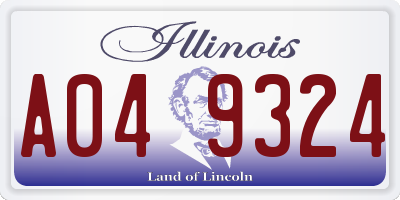 IL license plate A049324