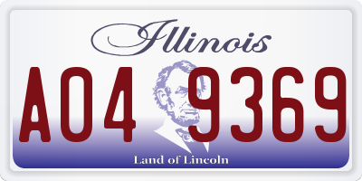 IL license plate A049369