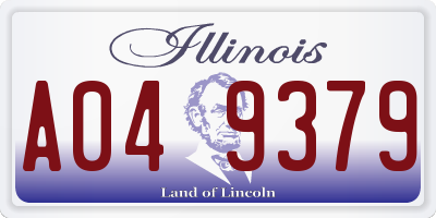 IL license plate A049379