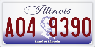 IL license plate A049390