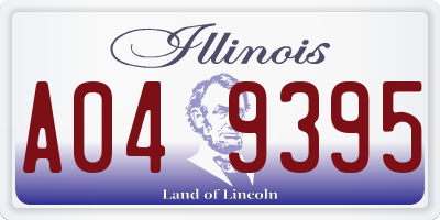 IL license plate A049395