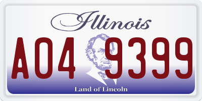 IL license plate A049399