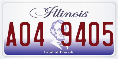 IL license plate A049405