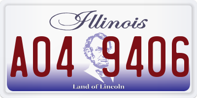 IL license plate A049406