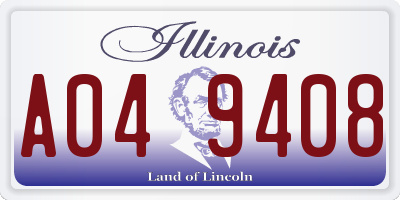 IL license plate A049408