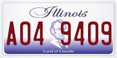 IL license plate A049409