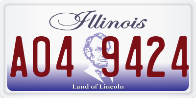 IL license plate A049424