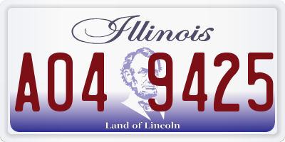 IL license plate A049425
