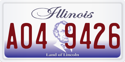 IL license plate A049426