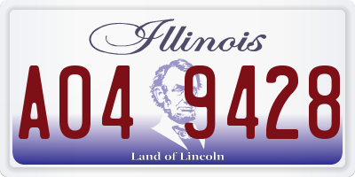 IL license plate A049428